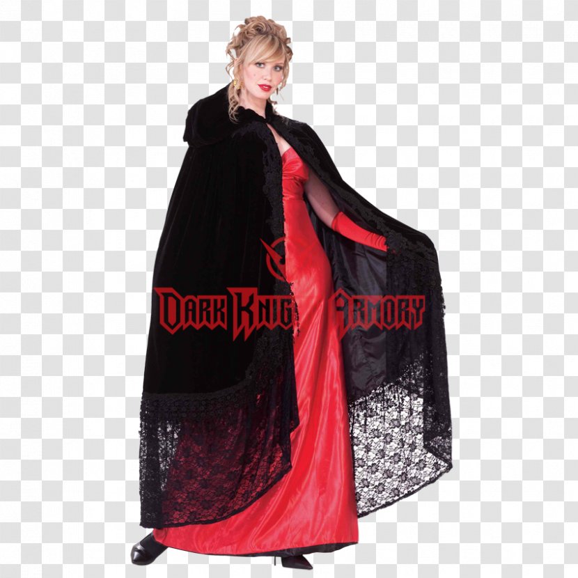 Cape Velvet Cloak Costume Coat - Shoulder - Victorian Transparent PNG