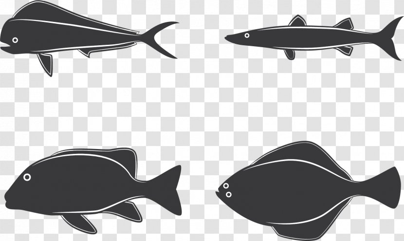 Fishing Clip Art - Technology - Black Fishes Transparent PNG