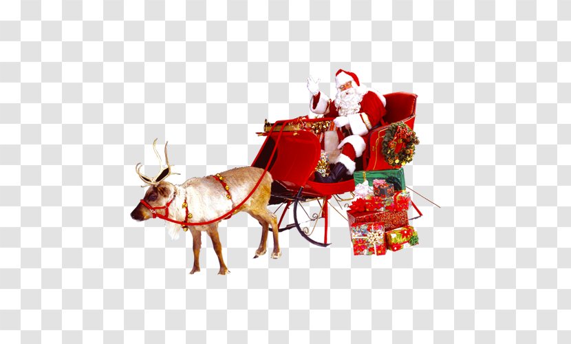 Reindeer Santa Claus Christmas Ornament Gift - Creative Transparent PNG