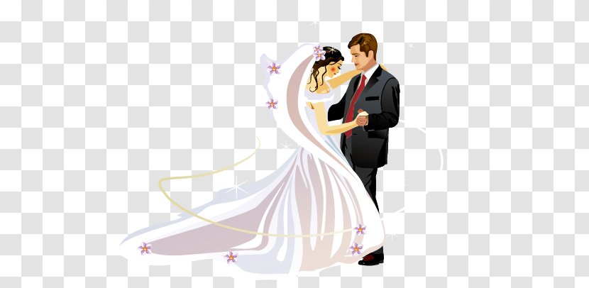 Wedding Invitation Bridegroom Clip Art - Heart - Bride And Groom Transparent PNG