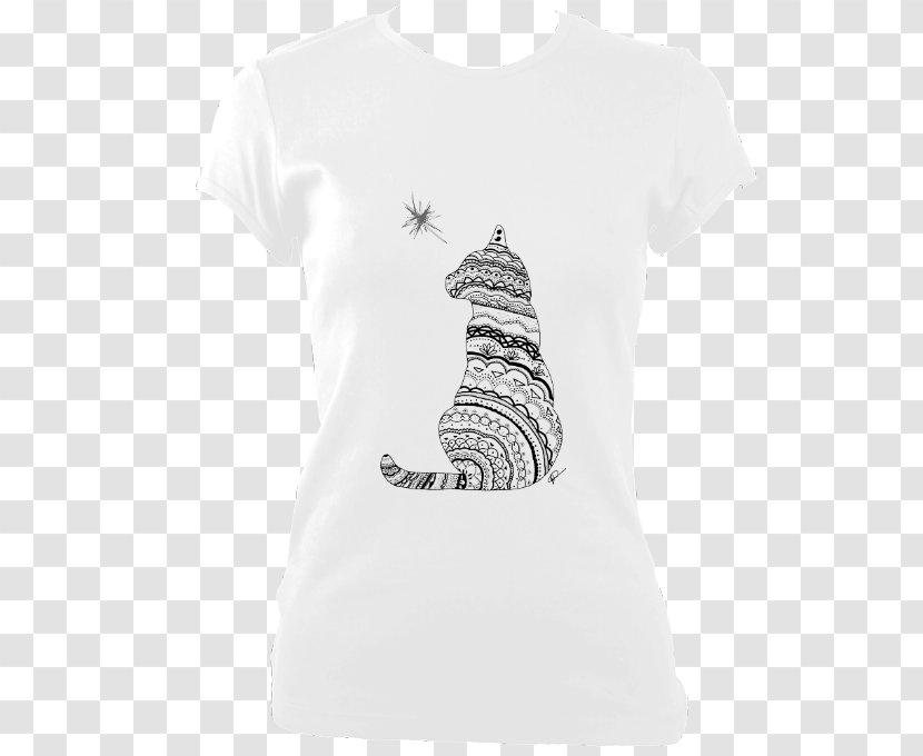 T-shirt Mammal White Sleeve Font - Black - Spark Transparent PNG