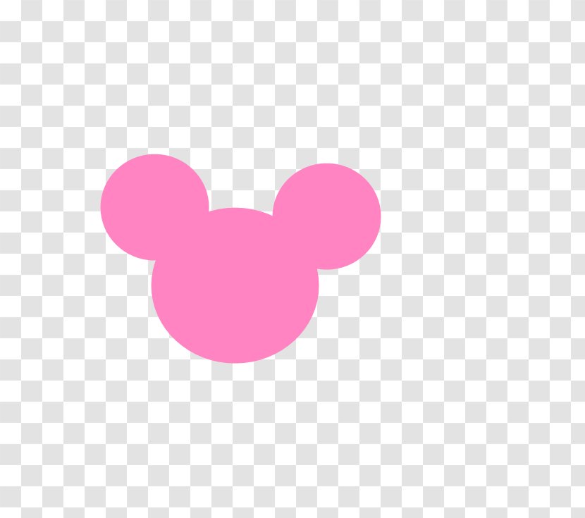 Minnie Mouse Silhouette Pink Magenta - Logo - Baby Mickey Transparent PNG