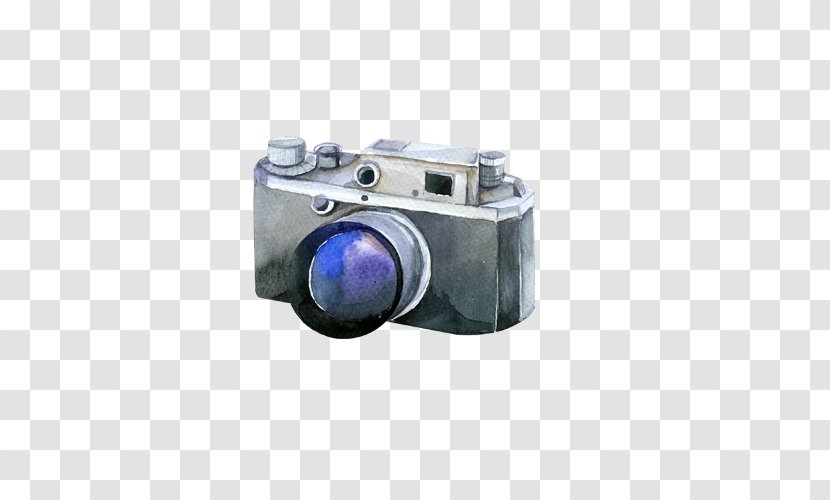 Digital Camera Watercolor Painting Photographer - Hardware Transparent PNG