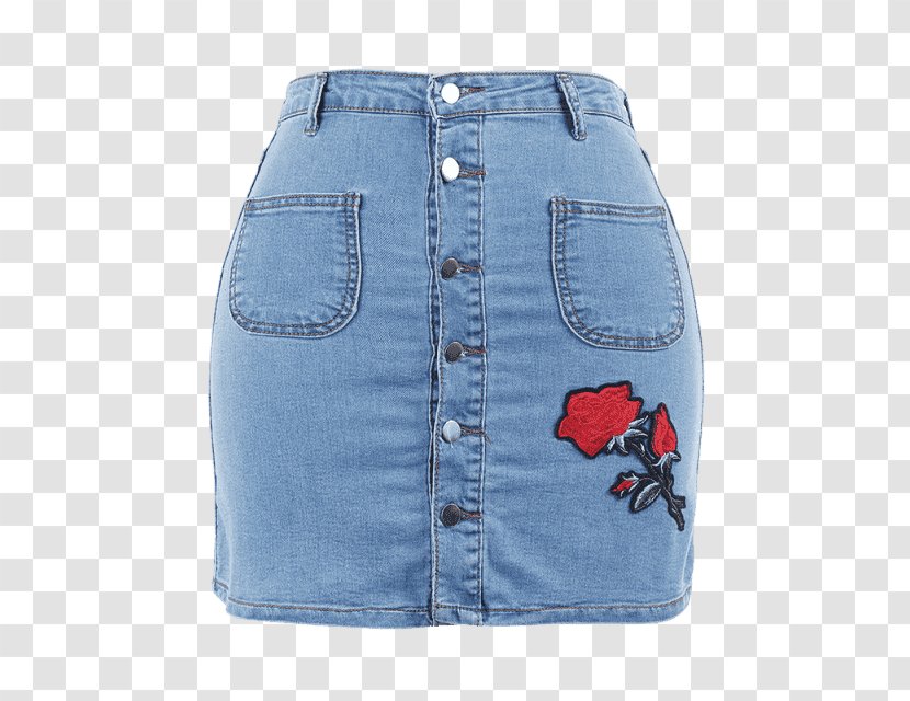 Jeans Denim Skirt Fashion - Button Transparent PNG