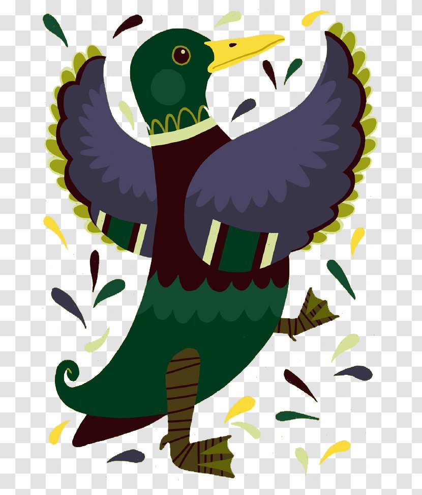 Bird Duck Illustration - Illustrator - Cartoon Wild Wings Transparent PNG