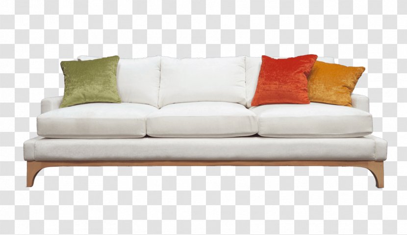 Couch Furniture Divan Chair - Sofa Bed - White Fabric Transparent PNG