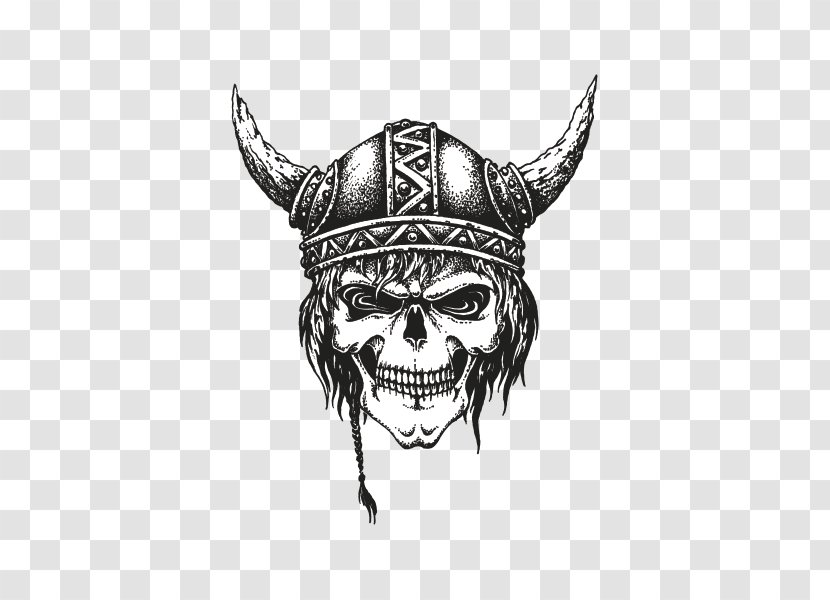 Horned Helmet Drawing Viking - Art - Demon Transparent PNG
