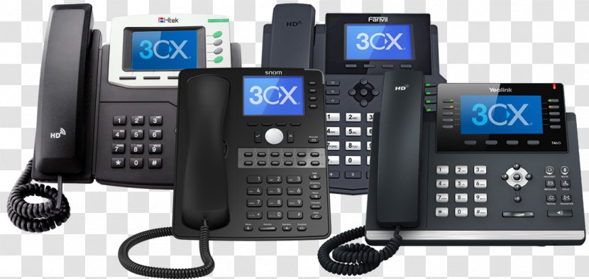 VoIP Phone 3CX System Voice Over IP Business Telephone - Corded Transparent PNG