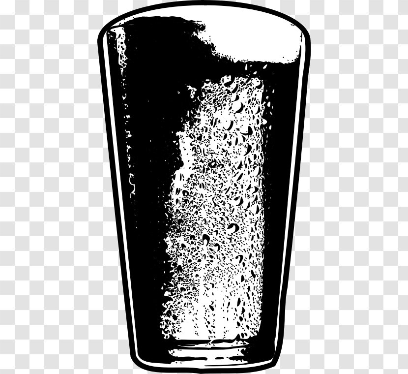Beer Stout Pint Glass Clip Art - Drinkware - Black Transparent PNG