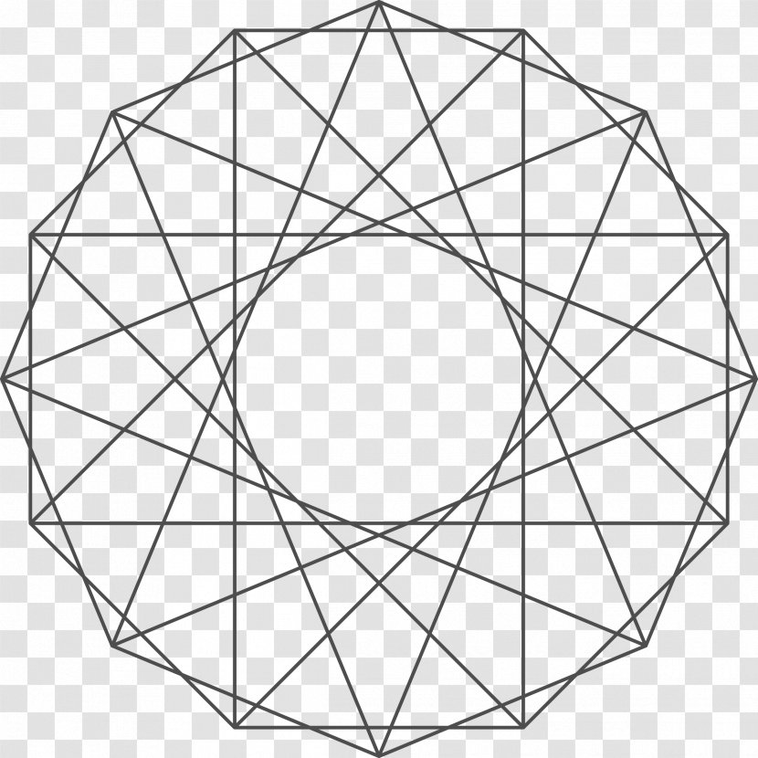 Regular Polygon Geometry Heptadecagon Icosioctagon - Structure - Connections Transparent PNG