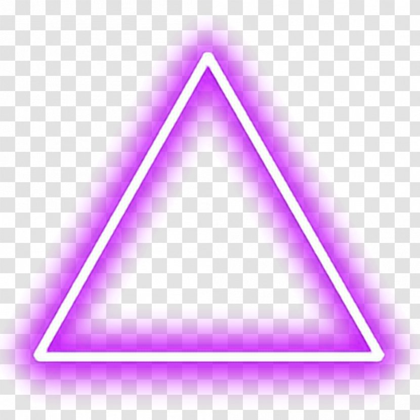 Neon Lighting White Triangle - Light Transparent PNG