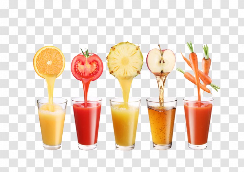 Juice Fasting Slush Detoxification Juicer - Orange Drink - A Variety Of Fruit Juices Transparent PNG