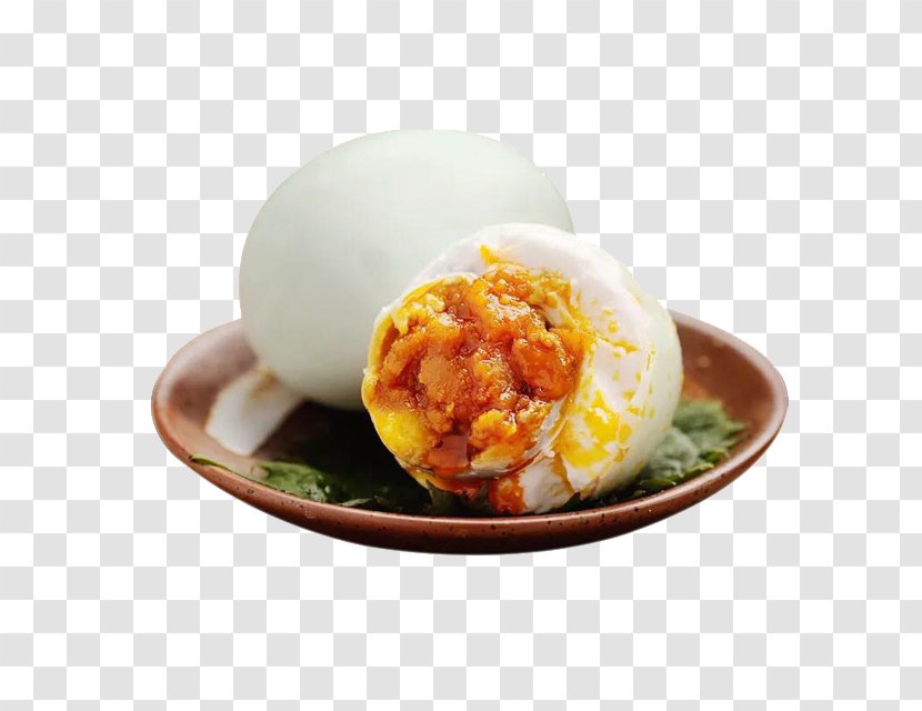 Salted Duck Egg Chinese Cuisine Yolk - Dish Filled With Transparent PNG