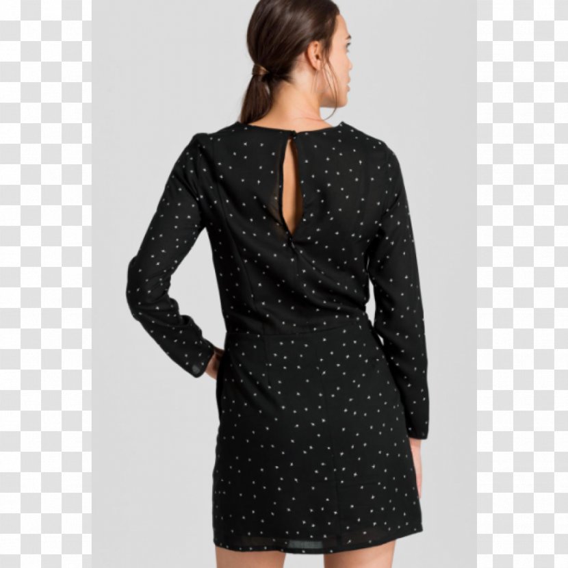 Little Black Dress Polka Dot Sleeve Formal Wear - M Transparent PNG