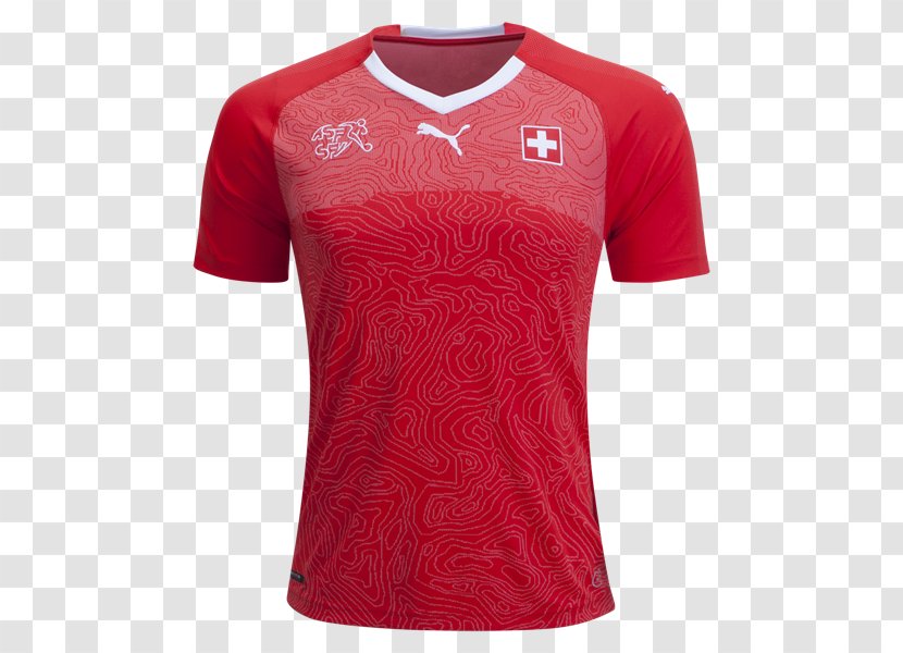 2018 World Cup Switzerland National Football Team T-shirt Jersey - T Shirt Transparent PNG