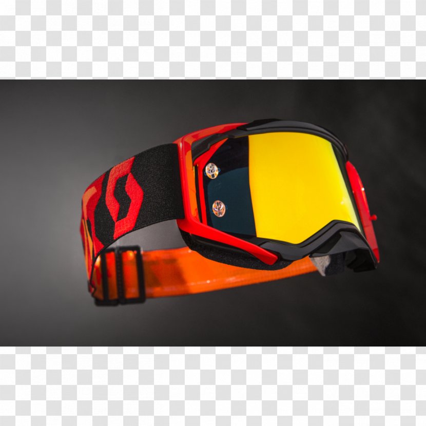 Goggles Scott Sports Crossbril Motocross Crossmotor - Orange Transparent PNG