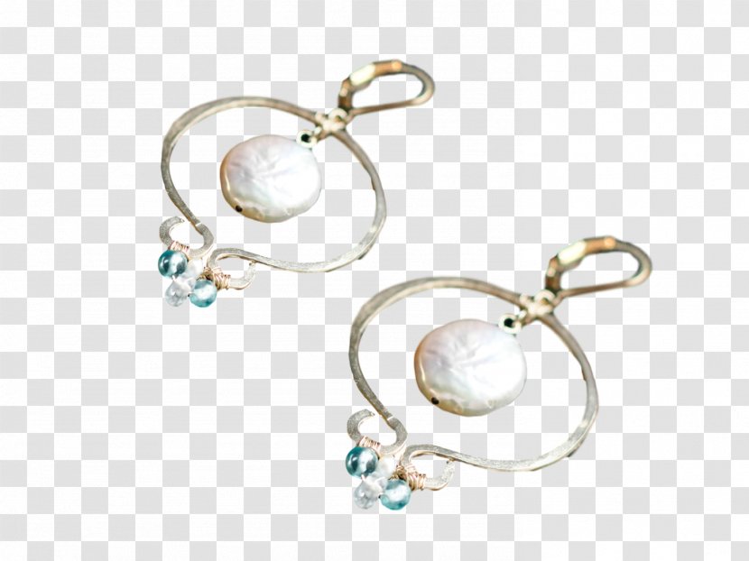 Pearl Earring Turquoise Body Jewellery - Moon Goddess Transparent PNG