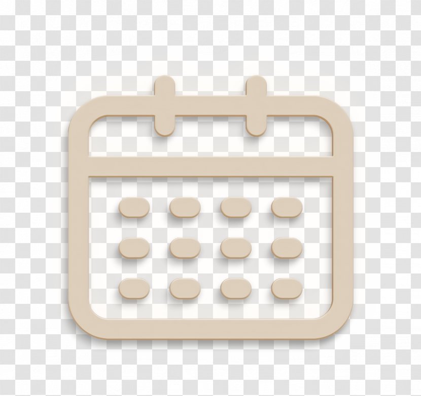 App Icon Calendar Interface Beige User Transparent Png