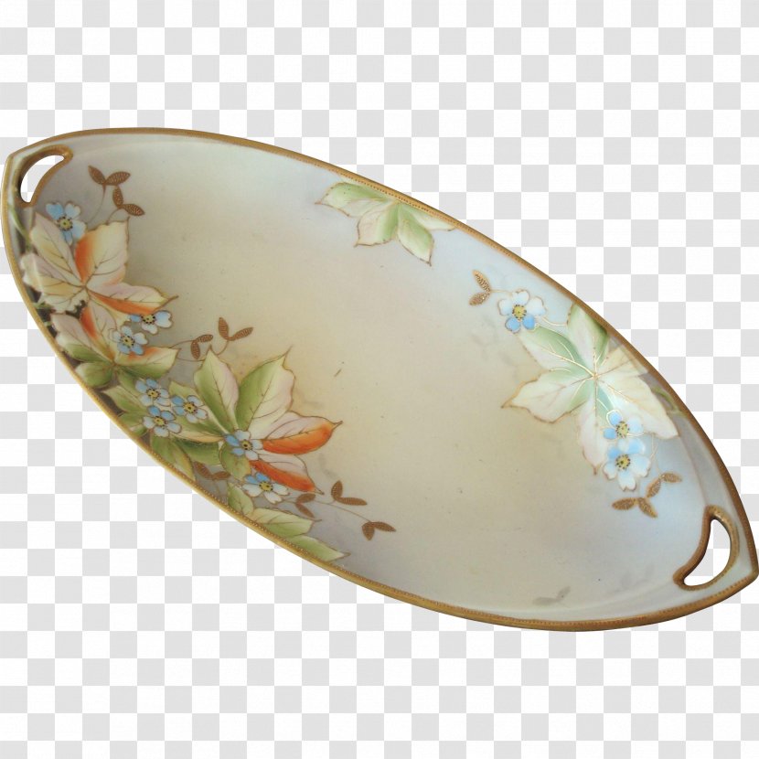 Tableware Platter Plate Butterfly Porcelain - Pollinator - Leaves Hand-painted Transparent PNG