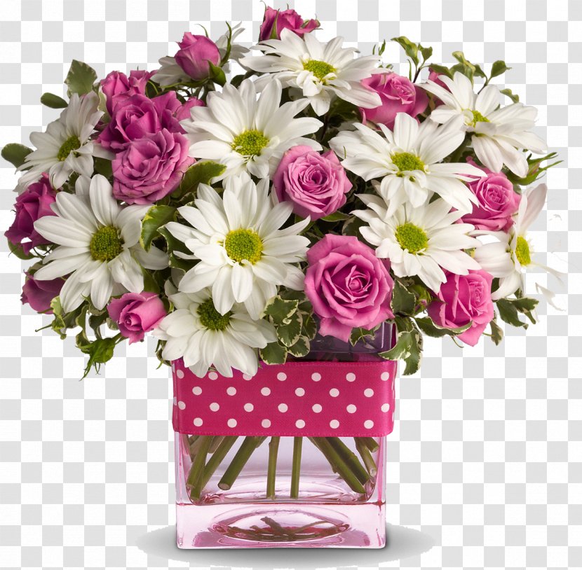 Floristry Teleflora Flower Polka Dot - Mothers Day Background Bouquet Transparent PNG