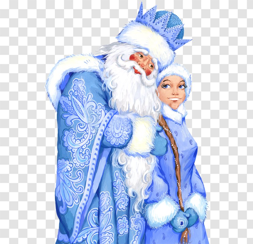 Ded Moroz Snegurochka Santa Claus New Year Ziuzia - Grandfather Transparent PNG