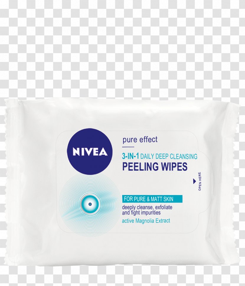 Nivea 3-in-1 Anti-Unreinheiten Peeling Reinigungstücher Product Water - Material - Caring Center Transparent PNG