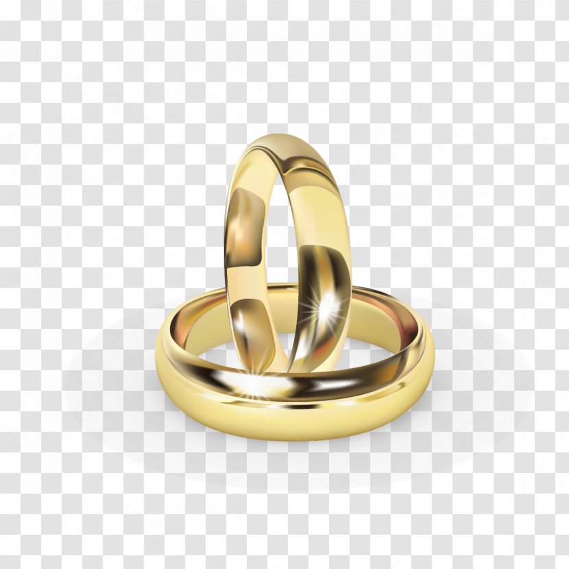 Wedding Ring Clip Art - Rings - Vector Gold Transparent PNG