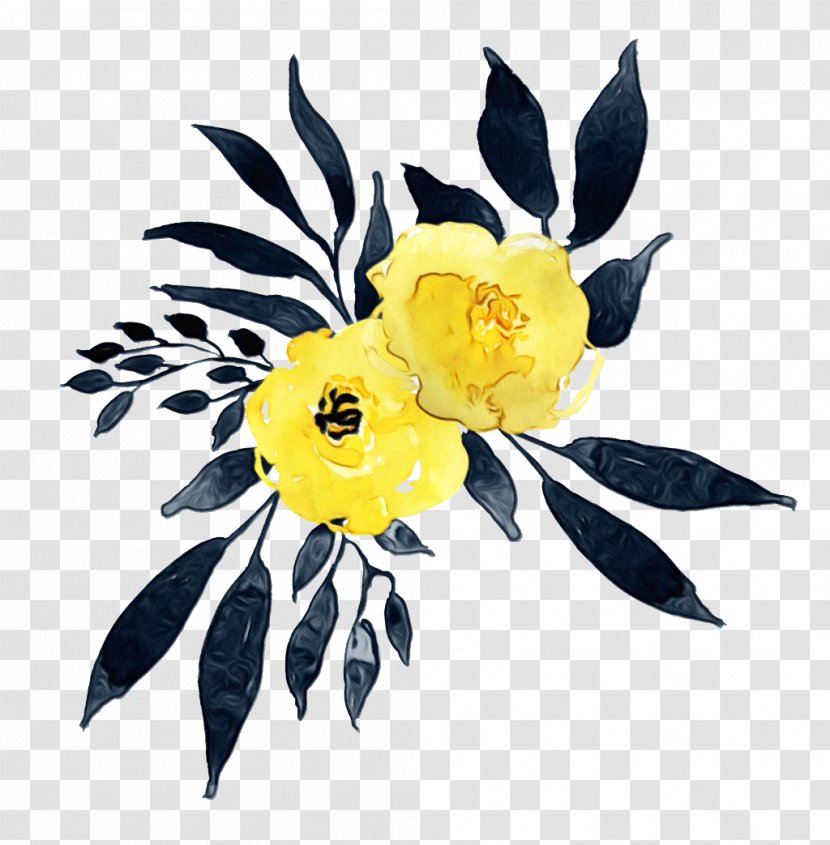 Artificial Flower - Wet Ink - Blackandwhite Sunflower Transparent PNG