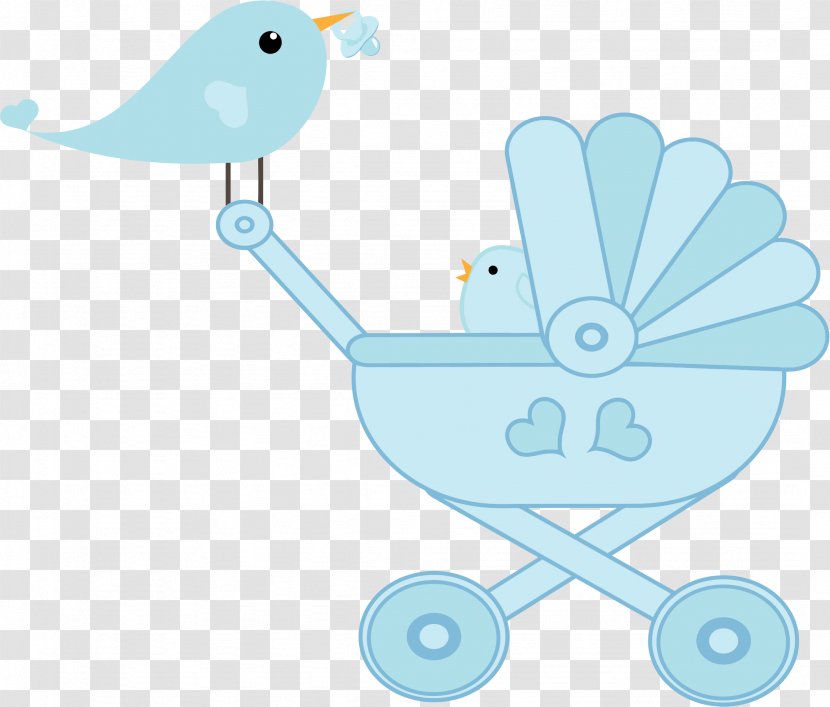 Blue Cartoon Baby Products Clip Art Stork - Bird Vehicle Transparent PNG