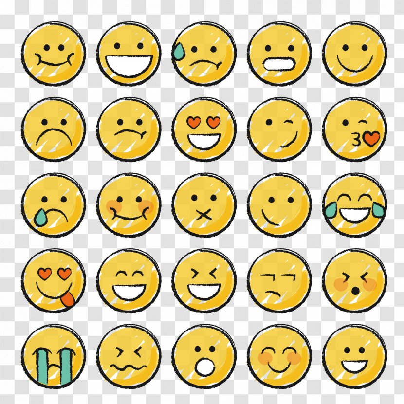Smiley Emoticon Drawing Icon - Shutterstock - Round Face Expression Vector Material Transparent PNG