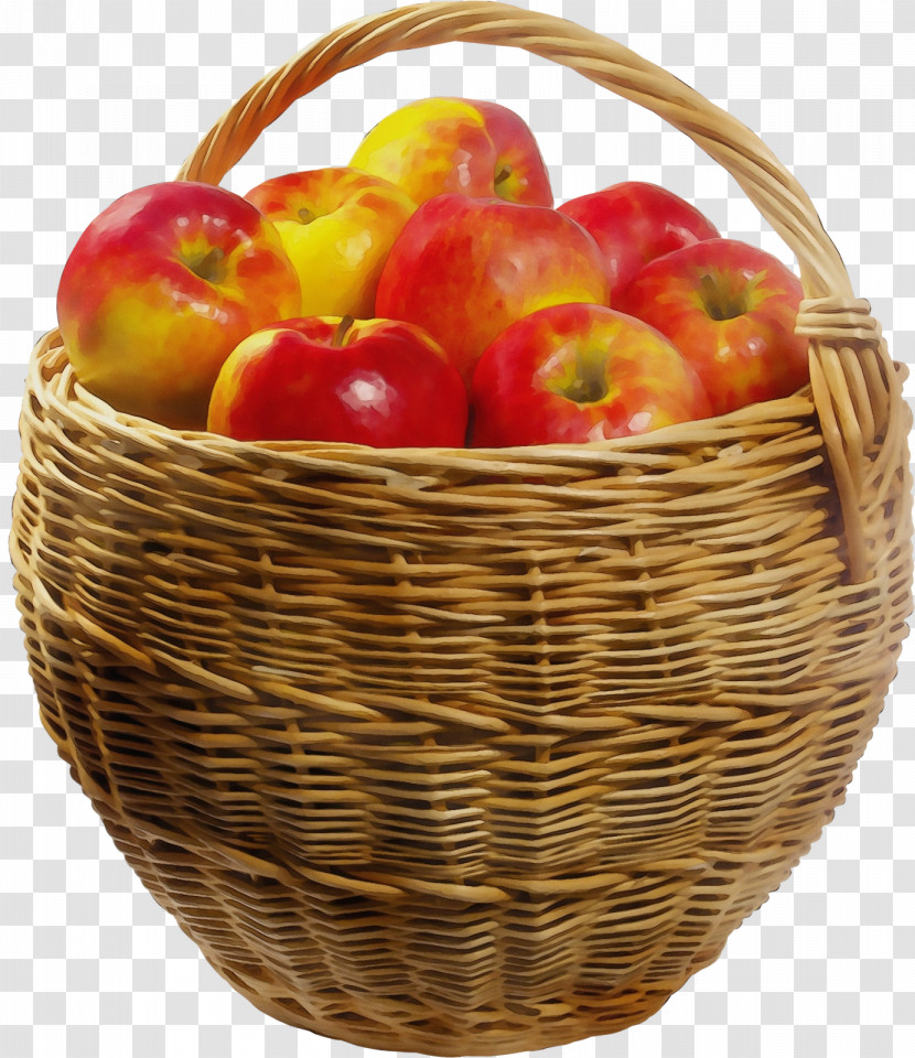 Wicker Apple Natural Foods Fruit Basket Transparent PNG