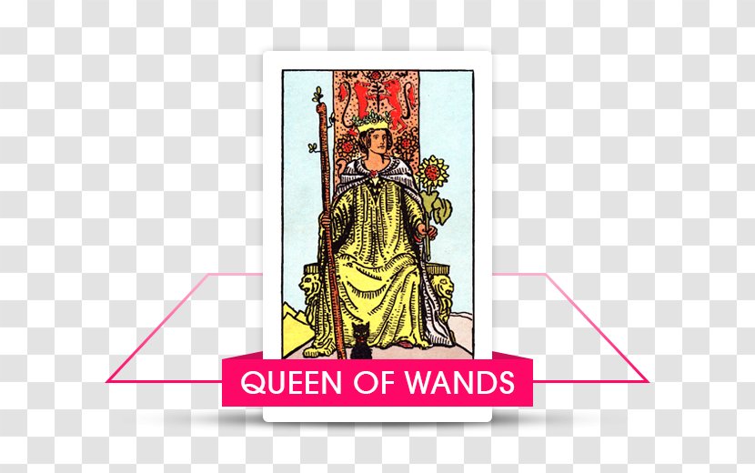 Tarotology Queen Of Wands Suit The Fool - Oracle Cards - Playing Card Transparent PNG