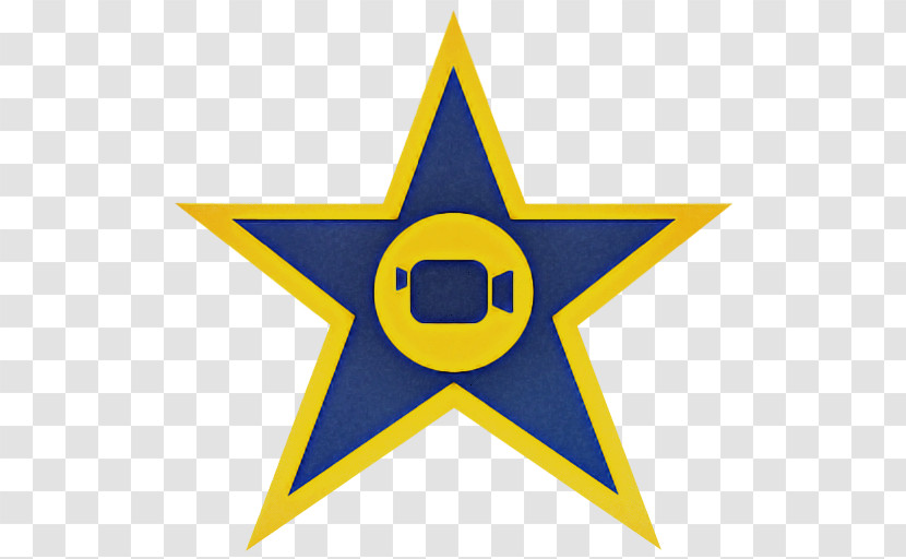Yellow Symbol Star Logo Electric Blue Transparent PNG