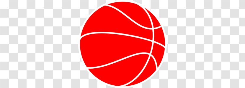Outline Of Basketball Clip Art - Red Transparent PNG