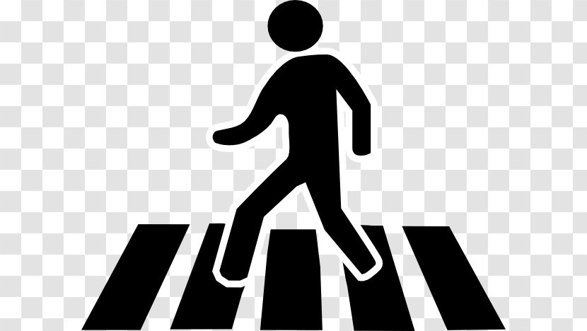 Traffic Sign Symbol Clip Art - Monochrome - Man Walking Cliparts Transparent PNG