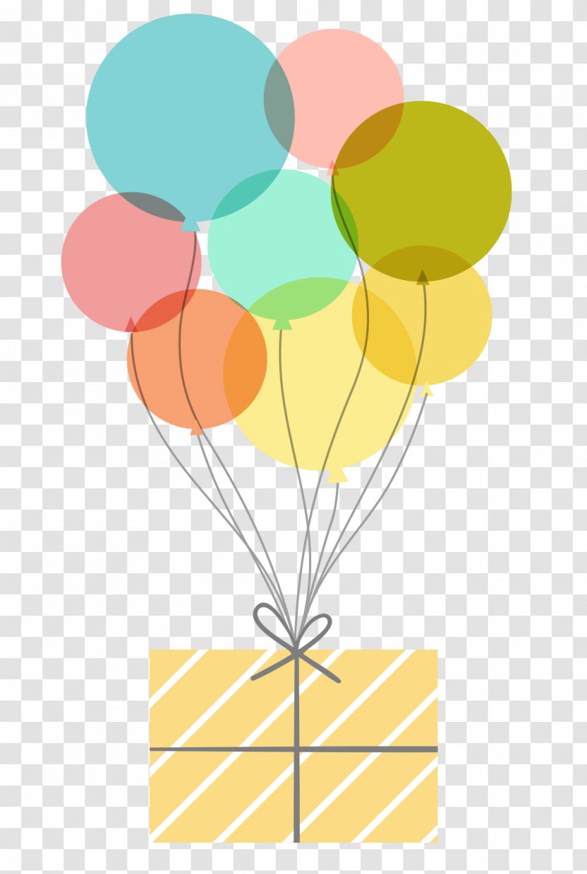 Birthday Gift Image Vector Graphics - Hot Air Balloon - Cartoon Transparent PNG