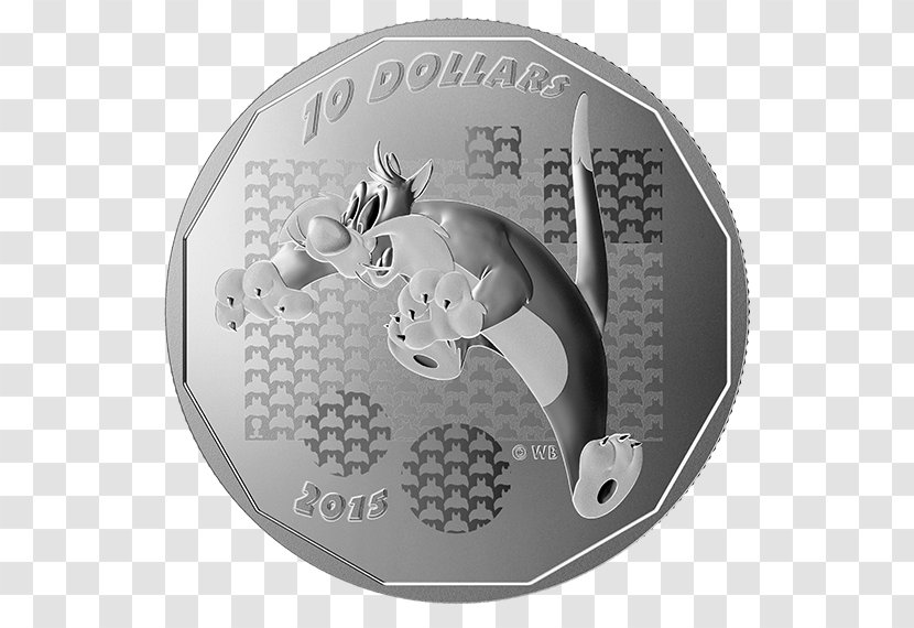 Sylvester Succotash Marvin The Martian Tweety Daffy Duck - Toonie - Coin Transparent PNG