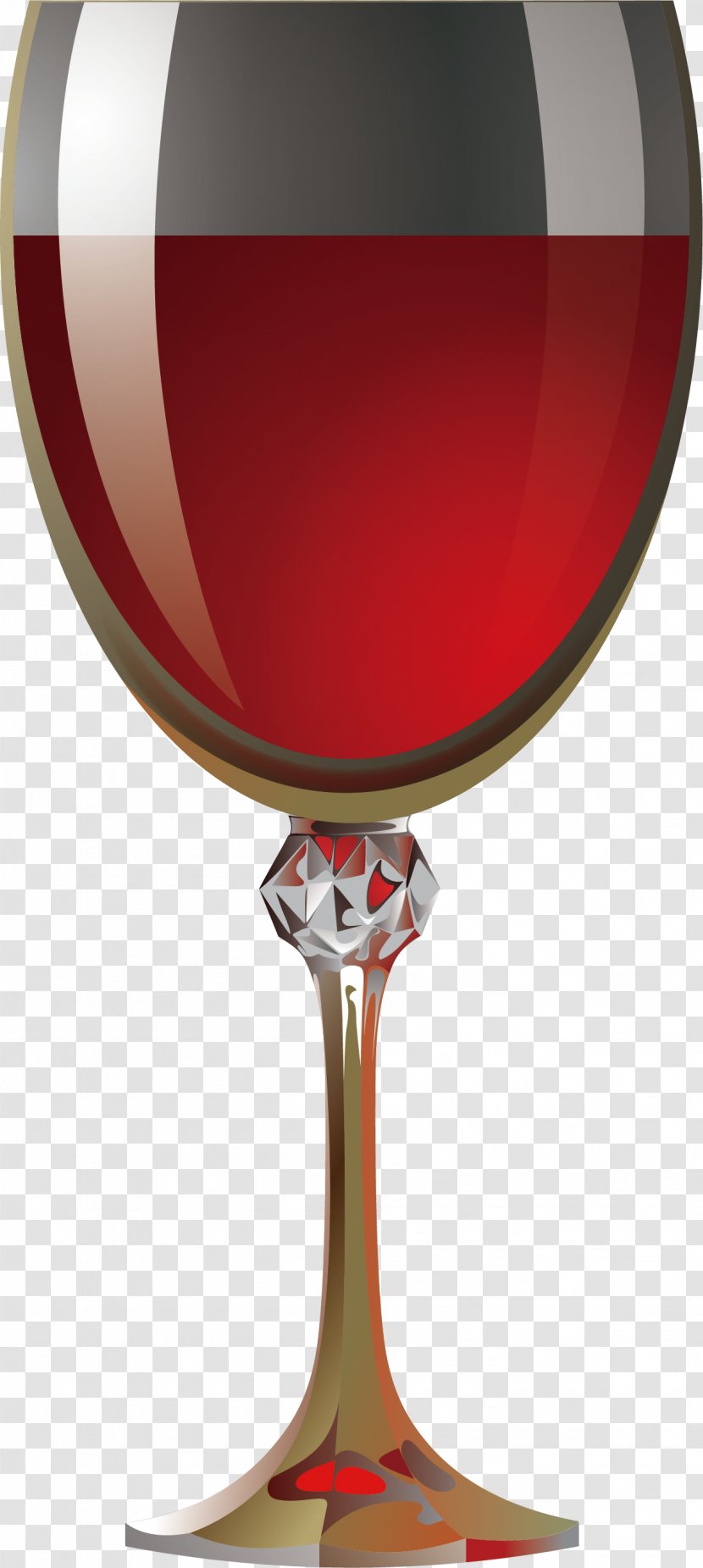 Red Wine Glass Champagne - Vector Transparent PNG