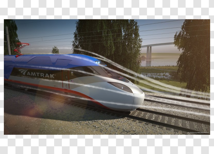 Amtrak Northeast Corridor Rail Transport Train Acela Express - Washington Dc - High Speed ​​rail Transparent PNG