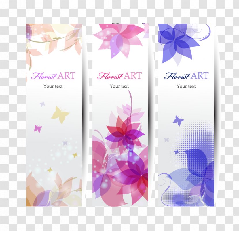 Flower Graphic Design Petal Banner - Purple - Dream Transparent PNG
