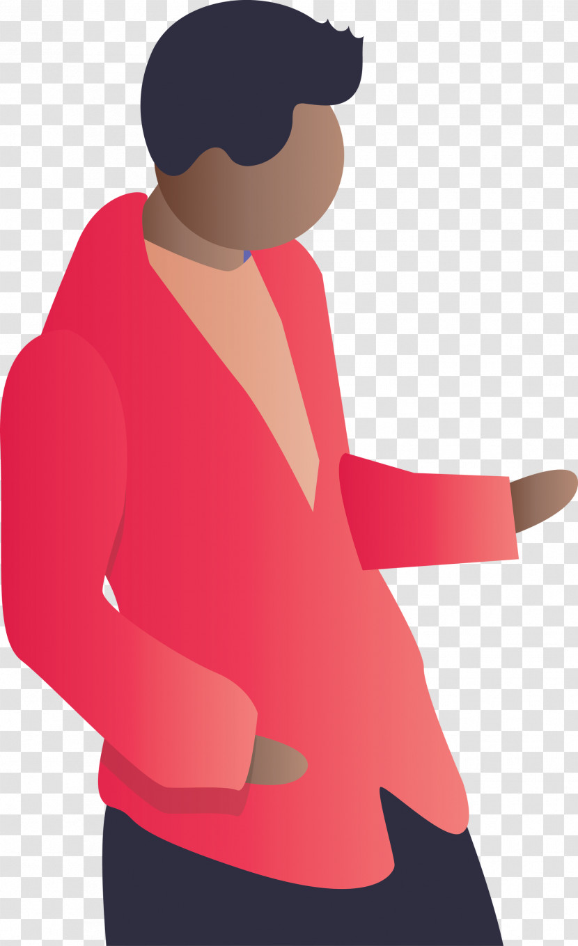 Pink Standing Sleeve Arm Outerwear Transparent PNG