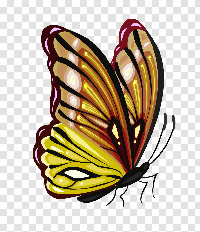 Butterfly Purple Clip Art - Butterflies And Moths - Yellow Brown Clipart Picture Transparent PNG