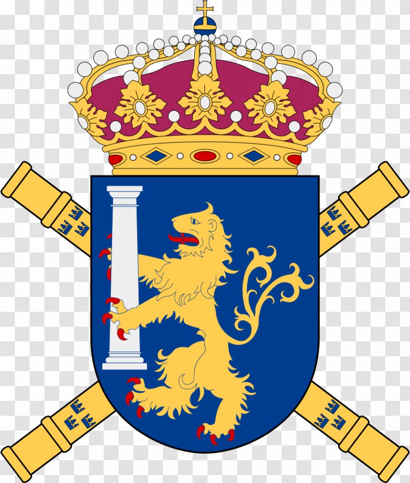 Stockholm Palace Coat Of Arms Royal Guards Commandant General In - Army Staff - Saltire Transparent PNG