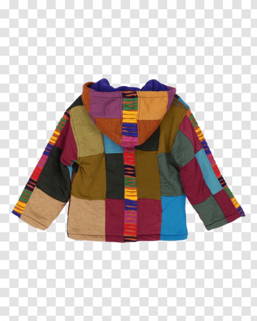 Sleeve Plaid Jacket Outerwear - Woolen Transparent PNG