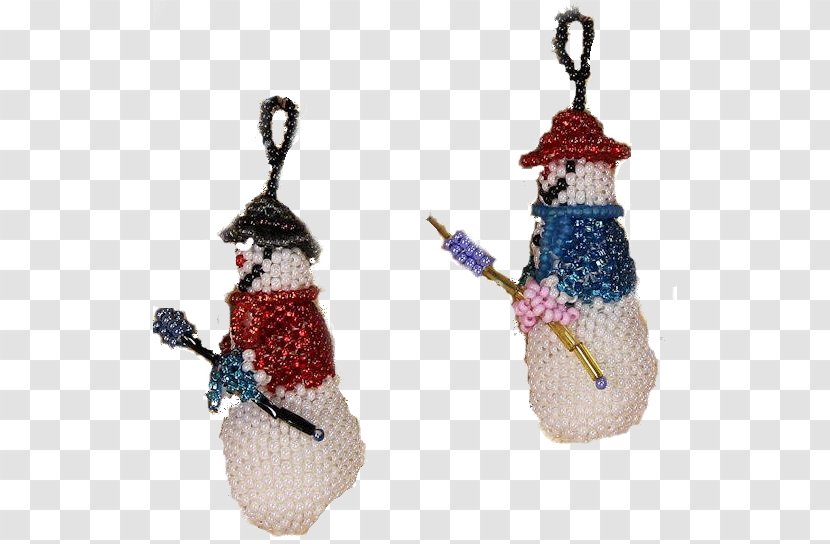 Earring Christmas Ornament Day - Fancy Snowman Silhouette Transparent PNG