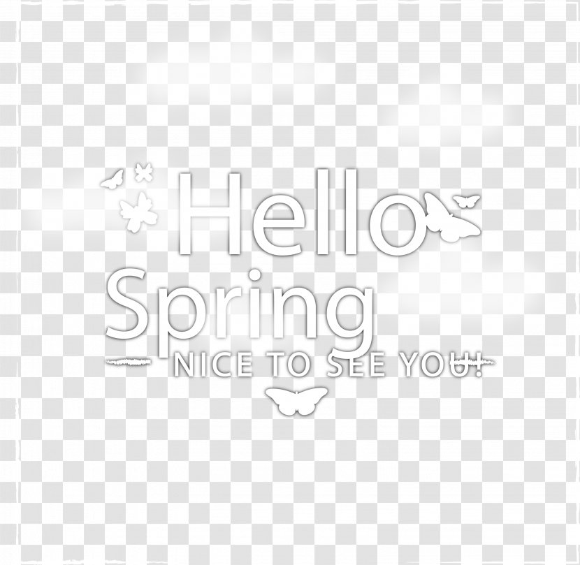 White Brand Pattern - Hello The Spring Transparent PNG