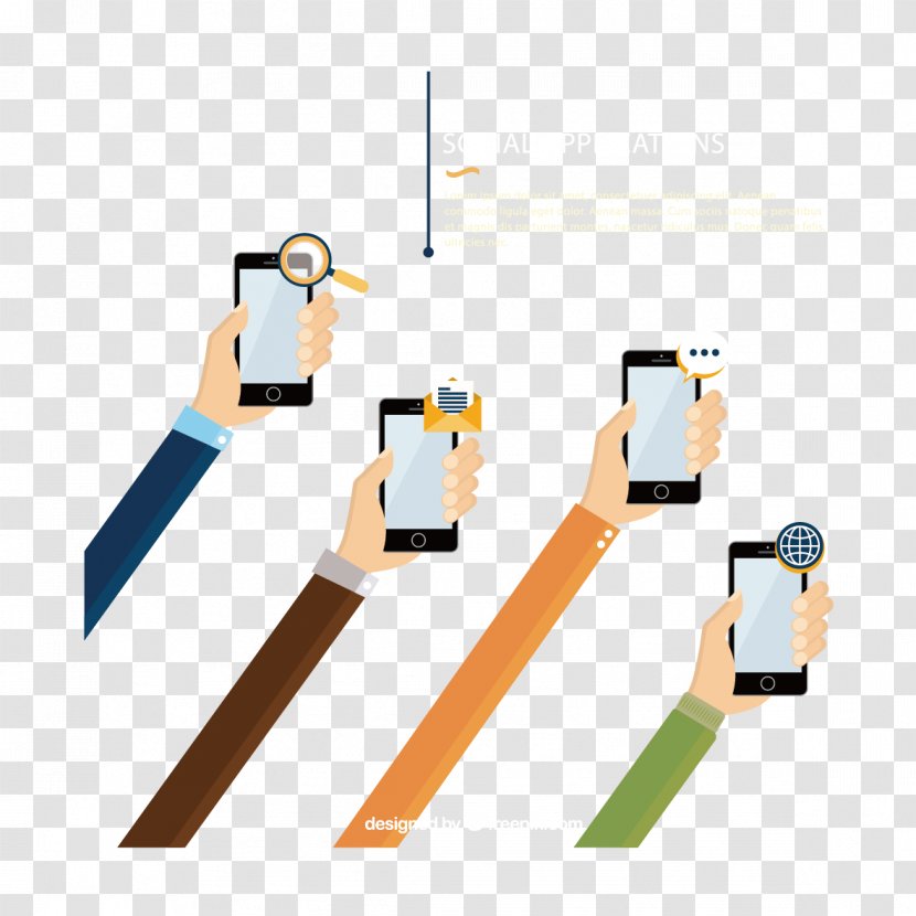 Mobile Phone REDtone IOT Sdn. Bhd. Internet Of Things - Vector Phones And Hand Transparent PNG