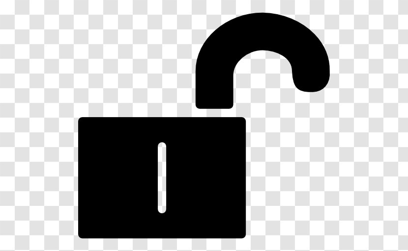 Padlock Symbol - Black And White Transparent PNG