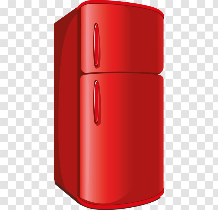 Refrigerator - Rectangle - Red Transparent PNG