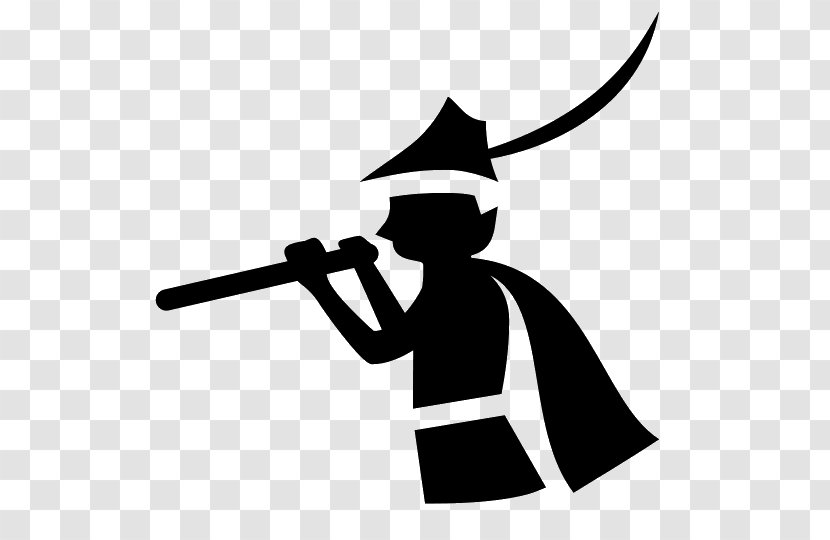 Pied Piper Of Hamelin Clip Art - Black And White - Symbol Transparent PNG